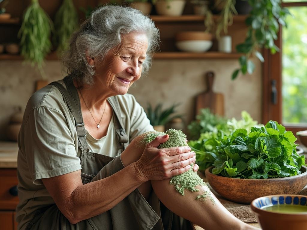 genou gonflé remède de grand-mère